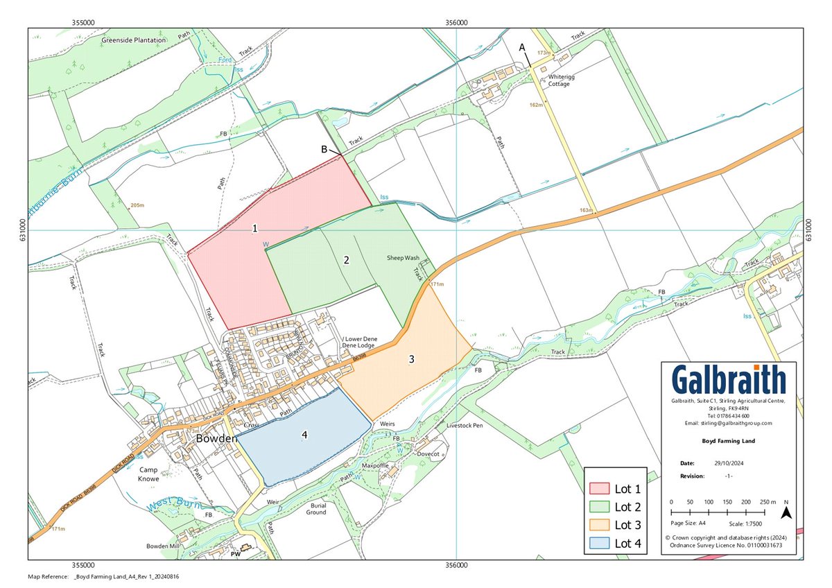 NEW

LAND AT BOWDEN, BOWDEN, MELROSE, SCOTTISH BORDERS

Productive block of Grade 3.2 arable and grazing land adjacent to the village of Bowden 🌱
About 28.22 Ha (69.73 Acres)
For sale as a Whole or in 4 Lots

📲galbraithgroup.com/.../kel240094-…
☎️01786 434600
📧stirling@galbraithgroup.com