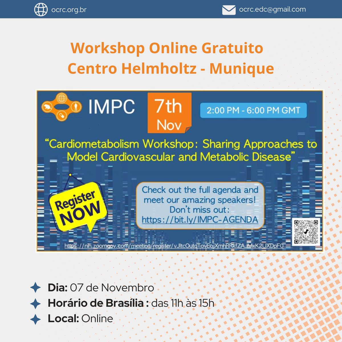 É daqui a pouco! Não perca!!!
- Inscrições: lnkd.in/dUxJHVbH 
- Cronograma: bit.ly/IMPC-AGENDA
