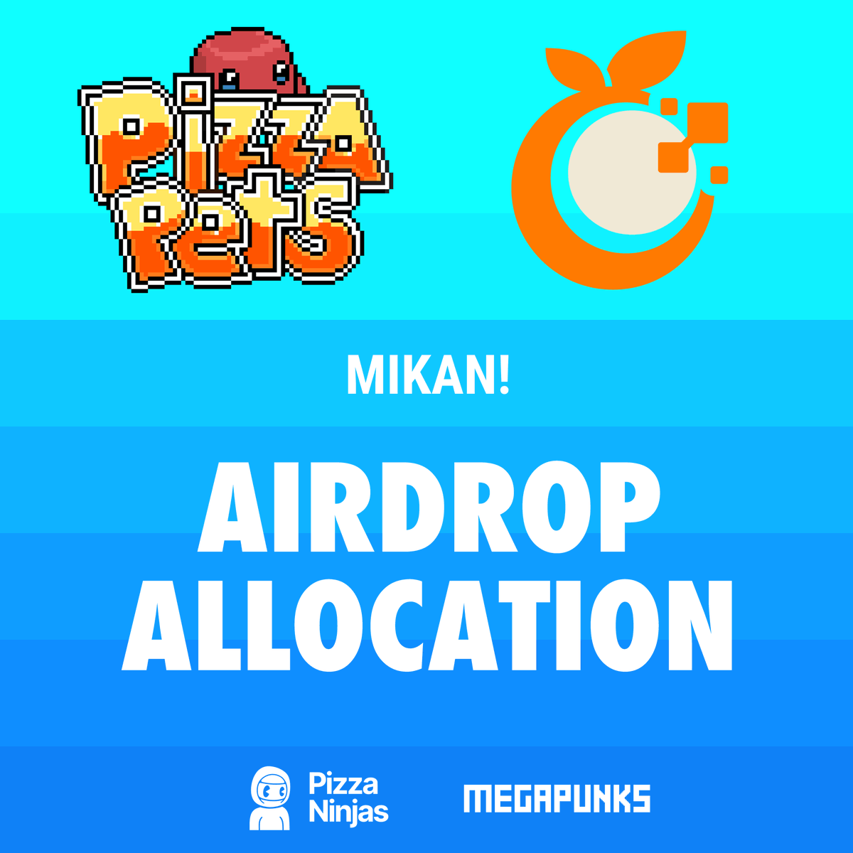 mikan_btc's tweet photo. We’ve secured an allocation for our community!

Thrilled to announce a collaboration with @Pizza_Ninjas &amp; @MegaPunks_BTC on their upcoming @Pizza_Pets airdrop. https://t.co/1nC0JCjLlk