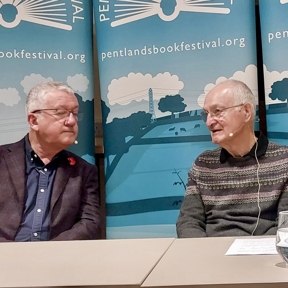 PentBookFest's tweet photo. Great night last night with Allan Little @alittl at Currie RFC @BaltoiRugby

Grab tickets now for remaining events up to 12 Dec.  #pentlandsbookfestival #edinburgh #bookfestival #pentlandsbf24 #bookstagram #pentlands #scotland #pentlandshills #booksbooksbooks #pbf https://t.co/Bl5OXCc7Ol