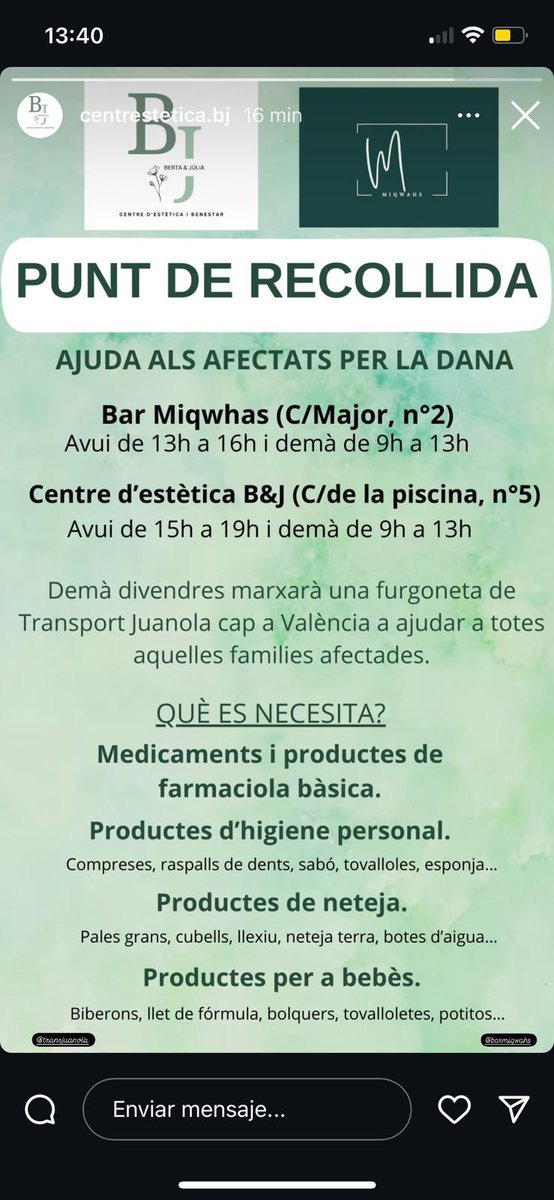 Lluís Guinó Subirós (@lluisguino) on Twitter photo + solidaritat #BesalúSempre
Gràcies Miqwahs i B&J i Transports Juanola!!! #DANA
<a href="/Aj_Besalu/">Ajuntament de Besalú</a> + solidaritat #BesalúSempre
Gràcies Miqwahs i B&J i Transports Juanola!!! #DANA
<a href="/Aj_Besalu/">Ajuntament de Besalú</a>