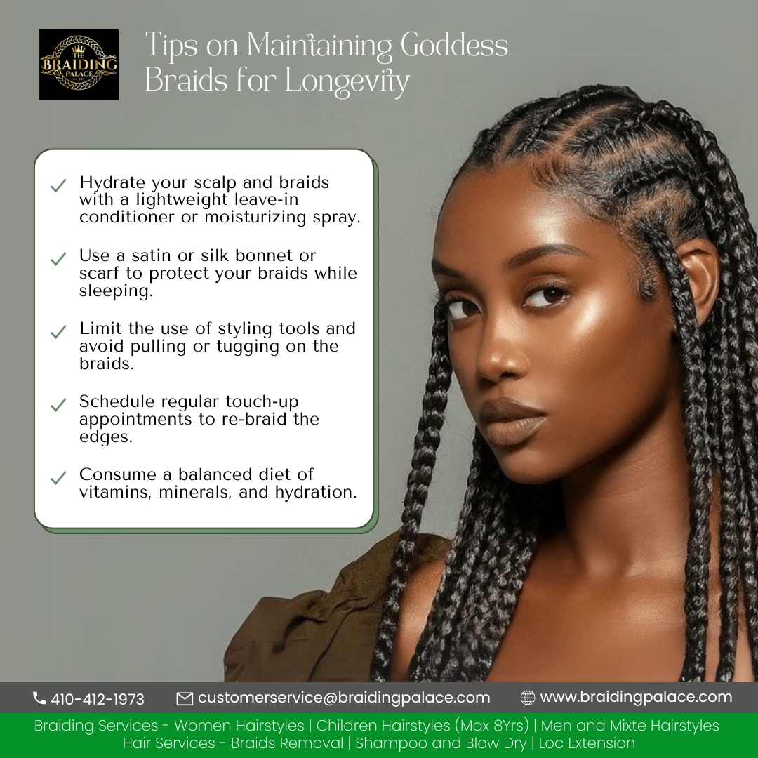 BraidingPalace's tweet image. Keep your goddess braids looking fresh with these maintenance tips.

braidingpalace.com

#GoddessBraids #BraidMaintenance #BraidsCare #HairCareTips #HealthyHair #ProtectiveStyles #BraidingCommunity #NaturalHair #HairHealth #HairGoals
