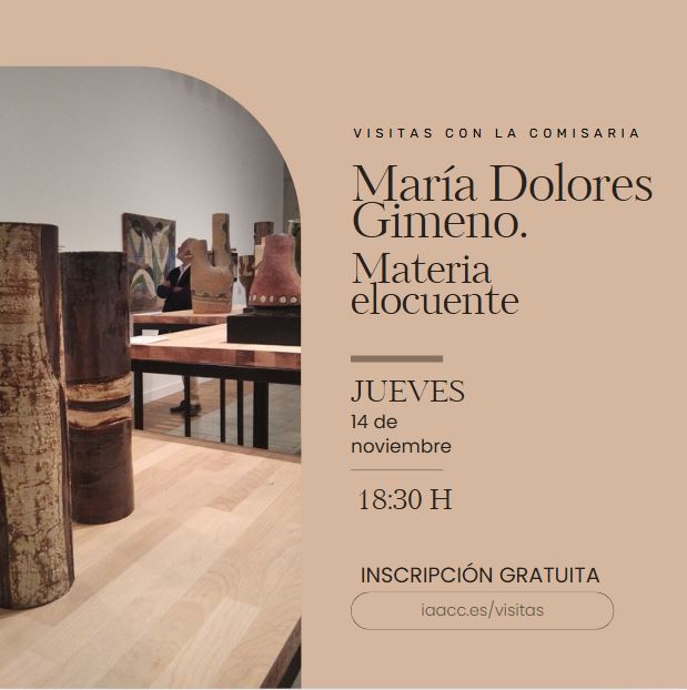 IAACC Pablo Serrano (@iaaccpserrano) on Twitter photo Visita realizada por una de las comisarias (María Luisa Grau) de la exposición 🏺 'María Dolores Gimeno. Materia elocuente.
📆 Jueves 14 de noviembre 🕓18:30 h
➡️ Inscripción gratuita en nuestra web 👉🏿 iaacc.es/visitas
<a href="/GobAragon/">Gobierno de Aragón</a> @cercoceramica Visita realizada por una de las comisarias (María Luisa Grau) de la exposición 🏺 'María Dolores Gimeno. Materia elocuente.
📆 Jueves 14 de noviembre 🕓18:30 h
➡️ Inscripción gratuita en nuestra web 👉🏿 iaacc.es/visitas
<a href="/GobAragon/">Gobierno de Aragón</a> @cercoceramica