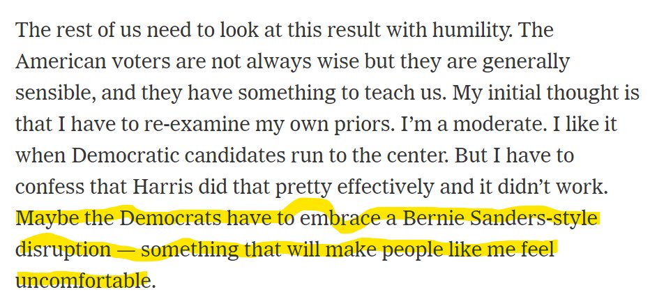 A striking moment of self-awareness from David Brooks