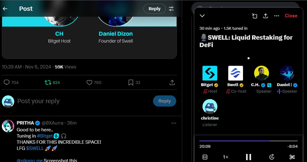 sereenrabah's tweet photo. @bitgetglobal @swellnetworkio ready brr https://t.co/Y7chdhQrOa