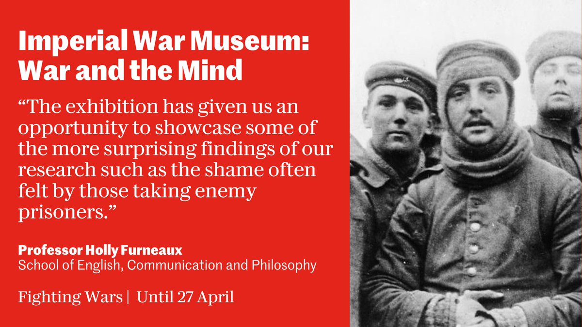 CUEnglishCommPhilos (@cuengcommphilos) on Twitter photo Face-to-face with the enemy
New research on enemy encounters over the last two centuries features in new <a href="/I_W_M/">Imperial War Museums</a> exhibition
<a href="/FurneauxHolly/">Holly Furneaux</a> <a href="/cardiffuni/">Cardiff University</a>
tinyurl.com/mr3uudet
#armistice #RemembranceDay Face-to-face with the enemy
New research on enemy encounters over the last two centuries features in new <a href="/I_W_M/">Imperial War Museums</a> exhibition
<a href="/FurneauxHolly/">Holly Furneaux</a> <a href="/cardiffuni/">Cardiff University</a>
tinyurl.com/mr3uudet
#armistice #RemembranceDay