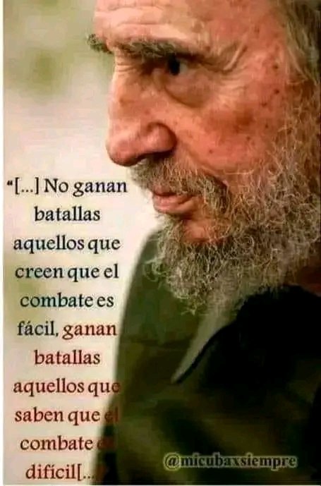 #BuenosDías en estos momentos tan complejos me viene a la mente Agramonte cuando al preguntarle con que iban a pelear sin fusiles ni balas, respondió: "Con la VERGÜENZA".

#FuerzaCuba una y otra vez saldremos adelante.