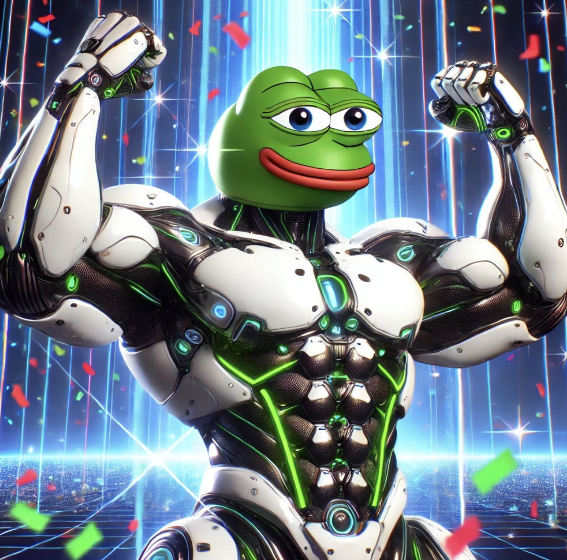 optimuspepecoin's tweet photo. This is Optimus Pepe speaking 🐸🐸🐸:
Today is a historic day. Today our AI has generated the first post: https://t.co/hFawWoJVVJ
The AI is a mixture of Elon Musk, the robot Optimus and Pepe. It combines the characteristics of all three.
$OPE is the first AI-controlled meme robot!

We are working hard - this is just the beginning!!!