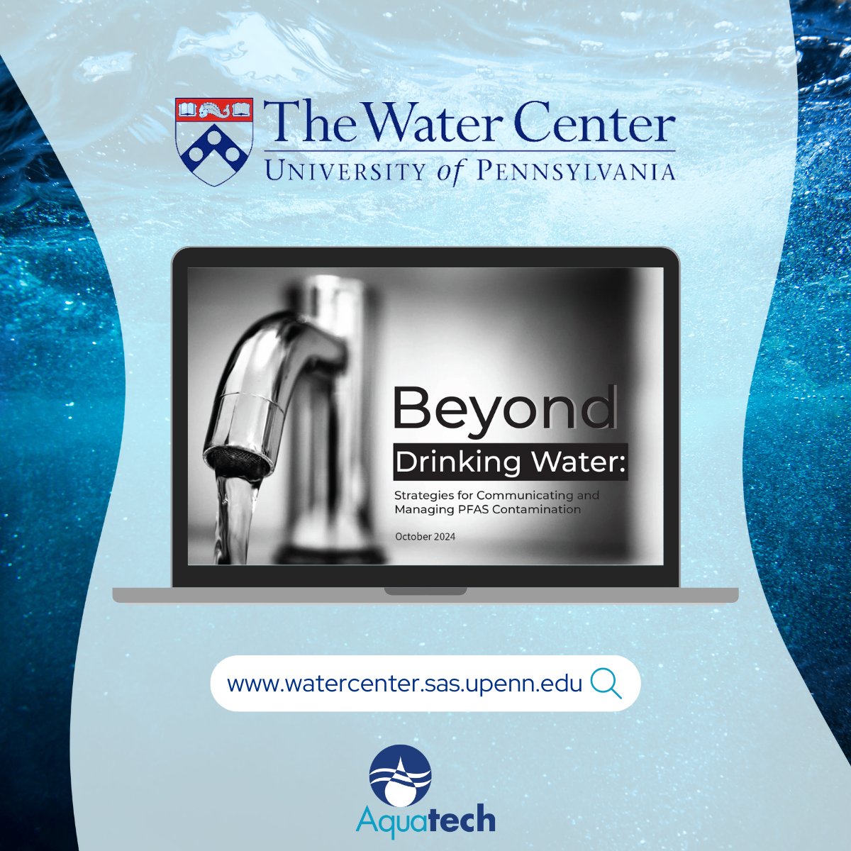 In partnership with the Water Center at Penn, Aquatech is pleased to support the recently published white paper, "Beyond Drinking Water: Strategies for Communicating and Managing PFAS." 

Read more at hubs.ly/Q02Wx-L10

#PFASManagement #WaterCenterPenn