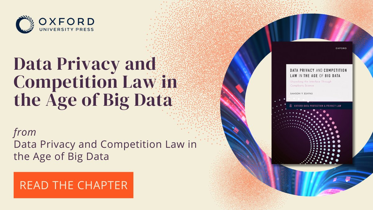 In this chapter, <a href="/Hahubelgobez/">Sam</a> lays the groundwork for analysing the challenges to and the interface between data privacy law and competition law resulting from the commercialization of personal data.

Read more: oxford.ly/4fedwtT