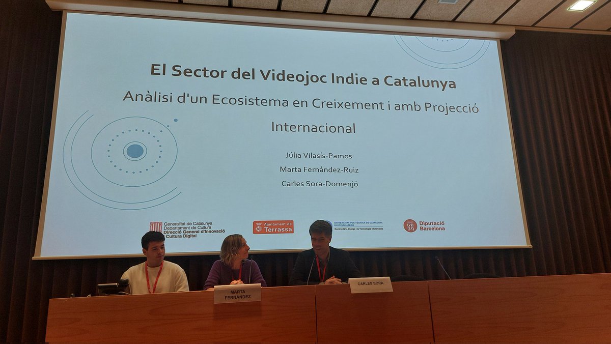 CITM_UPC's tweet photo. @rakelka @GrimorioG @victormame @SaraLopezProd @CubusGames En el marc de l'IndieGamesTRS, @carlesora i @martaefe80s presenten l'informe 'El sector del videojoc indie a Catalunya. Anàlisi d'un ecosistema en creixement i amb projecció internacional', amb el suport de @culturadigicat i ja disponible al seu web. https://t.co/4zOerlHSTv