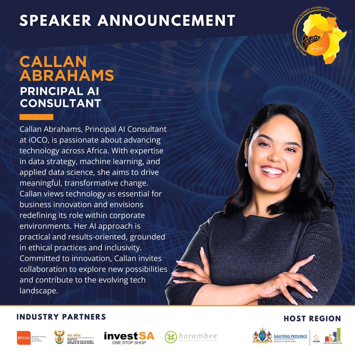 SPEAKER ANNOUNCEMENT!

We are proud to welcome Callan Abrahams (<a href="/callanabrahams/">Callan Abrahams</a>) to the stage at the Annual BPESA GBS | BPO Conference and GBS Alchemy Awards 2024.

For more, click here: tinyurl.com/yc5my353