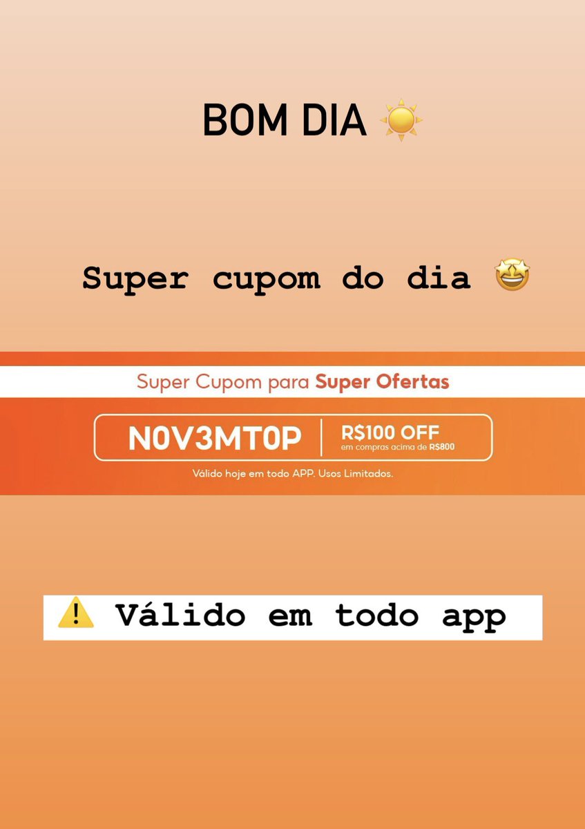 sigadicasepromo's tweet photo. Acesse aqui e habilite seu cupom: https://t.co/8MHuqd3NSh
#acheinashopee https://t.co/qGOESPPR1n
