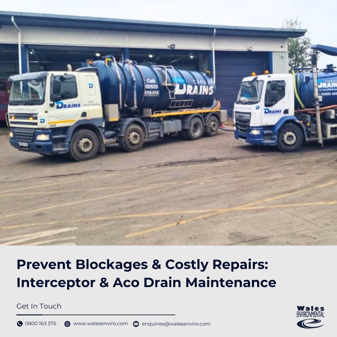 We recently completed maintenance on interceptors &amp; aco drains, essential for water flow &amp; preventing blockages. Regular upkeep helps avoid compliance issues, costly repairs &amp; environmental risks.

For drainage advice
0800 163 375
enquiries@walesenviro.com

#Drainage #Interceptor