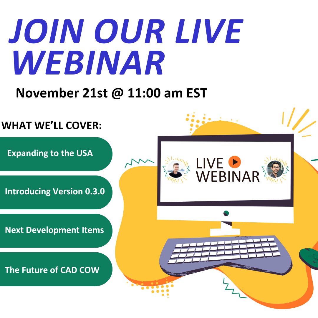cad_cow's tweet photo. Join us on November 21st @ 11am EST for a CAD COW Webinar! 🎉💻

Register HERE → https://t.co/hl47FnALwh

Big things are happening at https://t.co/vLht1pA45w and we want you to be the first to know! ✨
.
.
#webinar #architecturalfirm #interiordesignfirm #firm #hr #hrplatform https://t.co/OBEuyplvWG