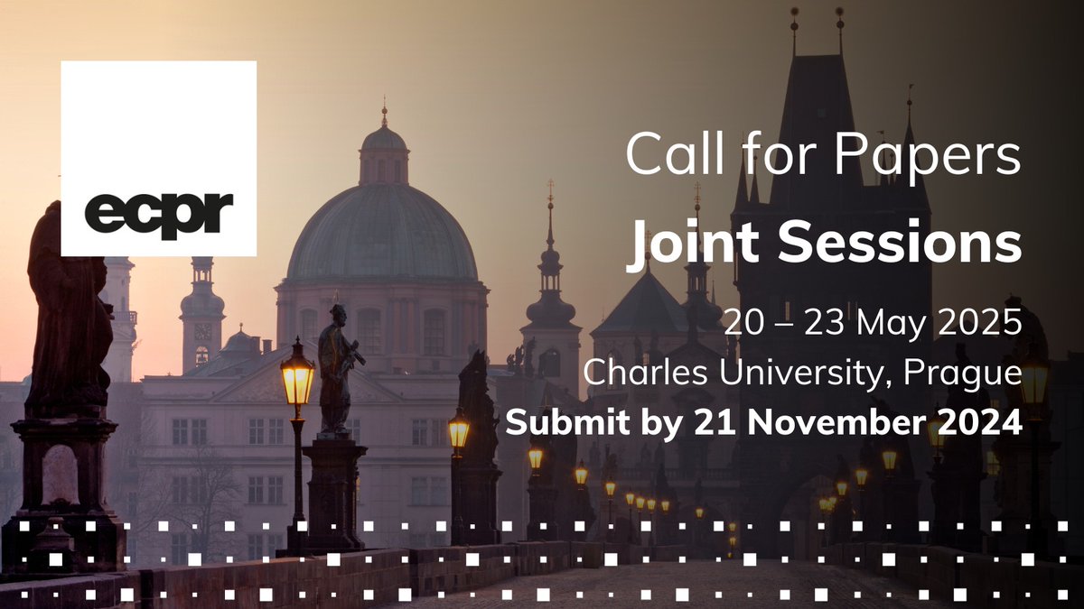 IPS_FSV_CUNI's tweet photo. ‼️The Paper proposal deadline for our Joint Sessions #ecprjs25 is in 2 weeks!

@ECPR @CharlesUniPRG @FSV_UK https://t.co/dcB1S4bIpr