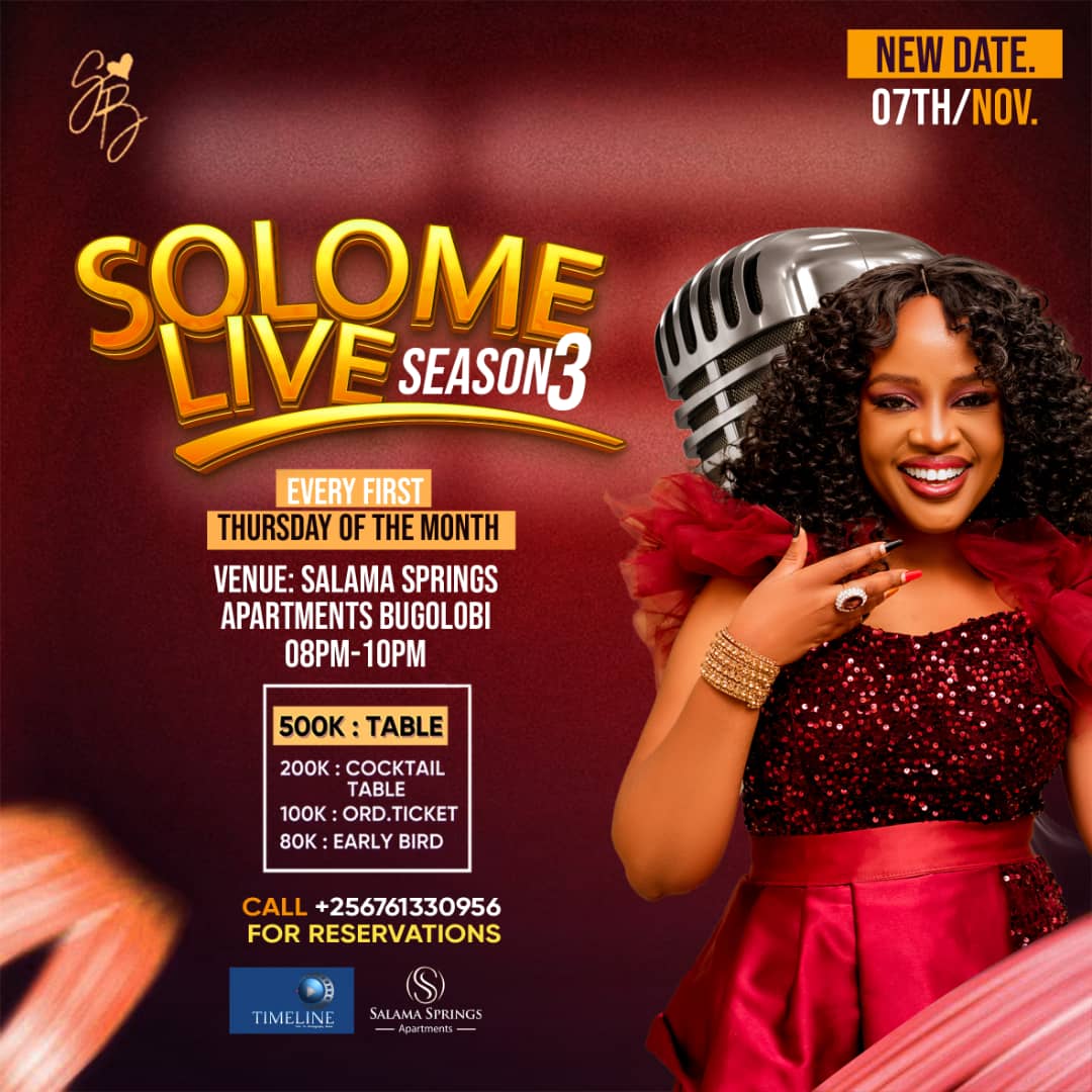 serugo's tweet photo. Yeah yeah yeah yeah Solome… Woah woah woah woah Solome. 🗓️TONIGHT | 📍Salama Springs Apartments - Bugolobi. ⏰ 8pm | 💰100K. #EverythingSoul #EverythingLive ❤️🎼 @newvisionwire @DailyMonitor @observerug @UGIndependent @The_EastAfrican @SolomeBasuuta @ubctvuganda @ntvuganda https://t.co/7ihWSLUTCS