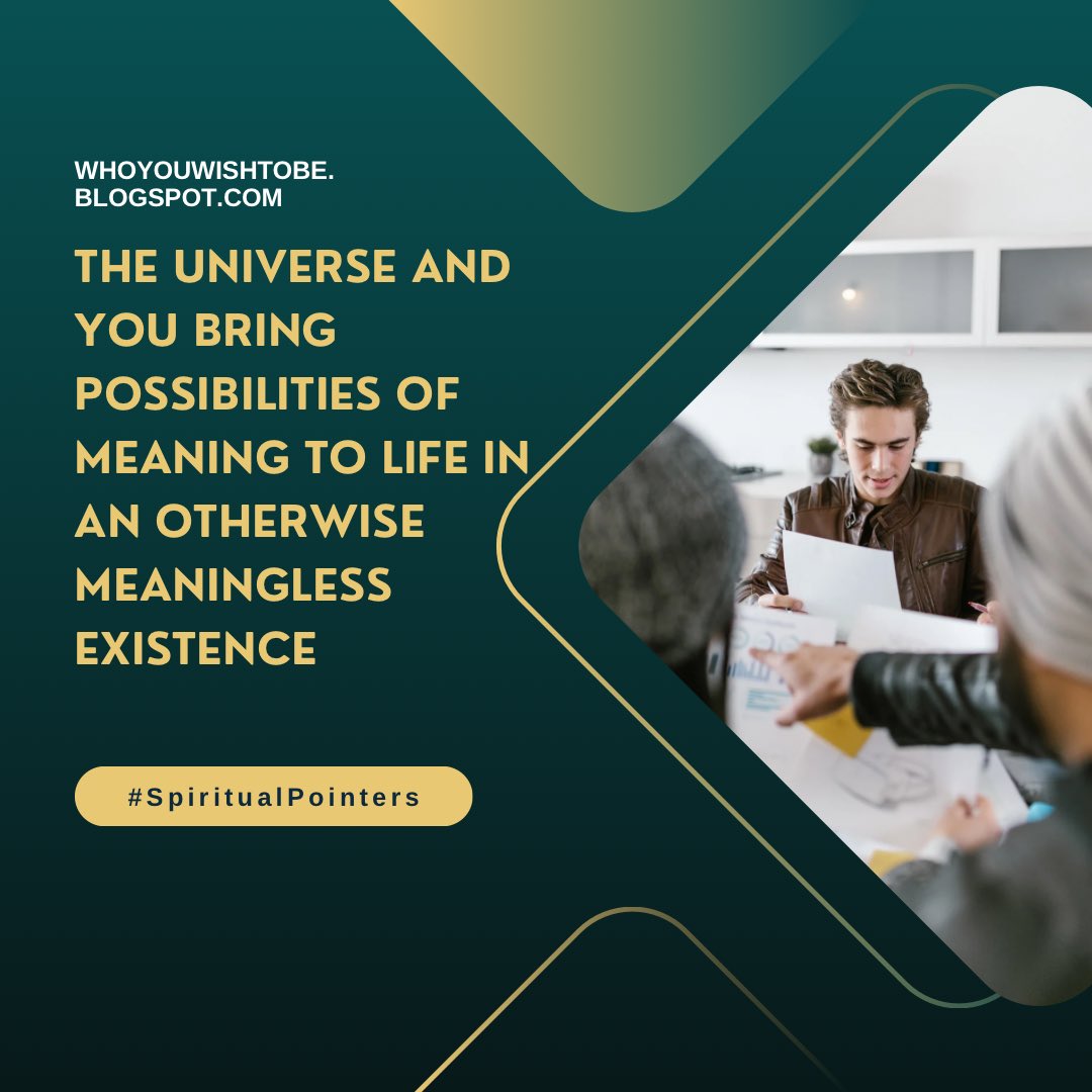SpiritualPoint's tweet photo. The universe and you bring possibilities of meaning to life in an otherwise meaningless existence
#SpiritualPointers - https://t.co/F7W2YSIi86
#spirituality #spiritual #life #universe #humans #people #meaning https://t.co/sydU42RExO