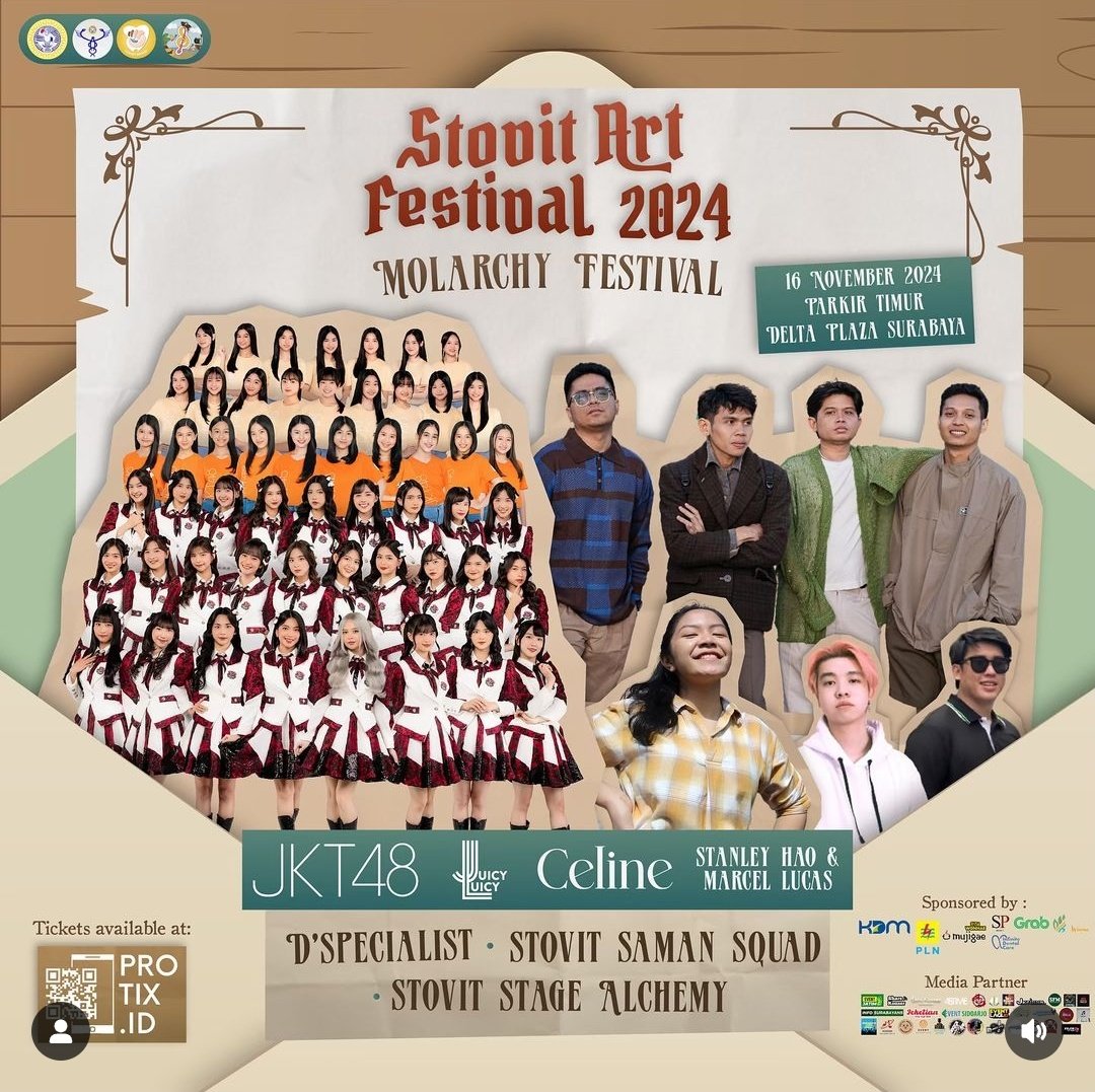 broughmour's tweet photo. wts 2 tiket festival event stovart fkg unair 
Rp 110.000/tix (presale2) take all 200k aja
gs: jkt48, Juicy luicy, celine 
#jkt48 #juicyluicy #celine #stovart #zonauang #zonajajan https://t.co/XREAy7KxKZ