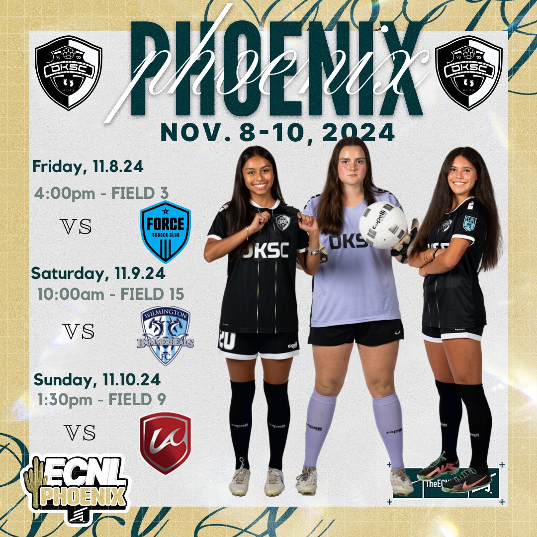 On our way to #ECNLPhoenix and we can't wait to play! See you on the pitch! <a href="/ECNLgirls/">ECNL Girls</a> <a href="/DKSC_official/">D'Feeters Kicks Soccer Club</a>