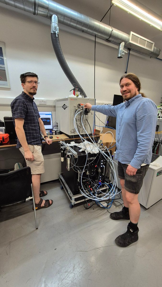 Had the pleasure to have <a href="/karsadetection/">Karsa</a> visit our lab and configure our brand new MION-Orbitrap ready for filter analysis. Looking forward what our students find in samples collected from <a href="/HyytialaHY/">Hyytiälä Forest Station</a> and Troodos mountains in Cyprus. #ERCresearch