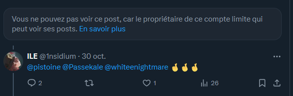 Passekale's tweet photo. @1nsidium @yakultage @pistoine @whiteenightmare Chef le mec à mis son tweet en privé, ça disait quoi feur isson ? https://t.co/qxYE46Qt3l