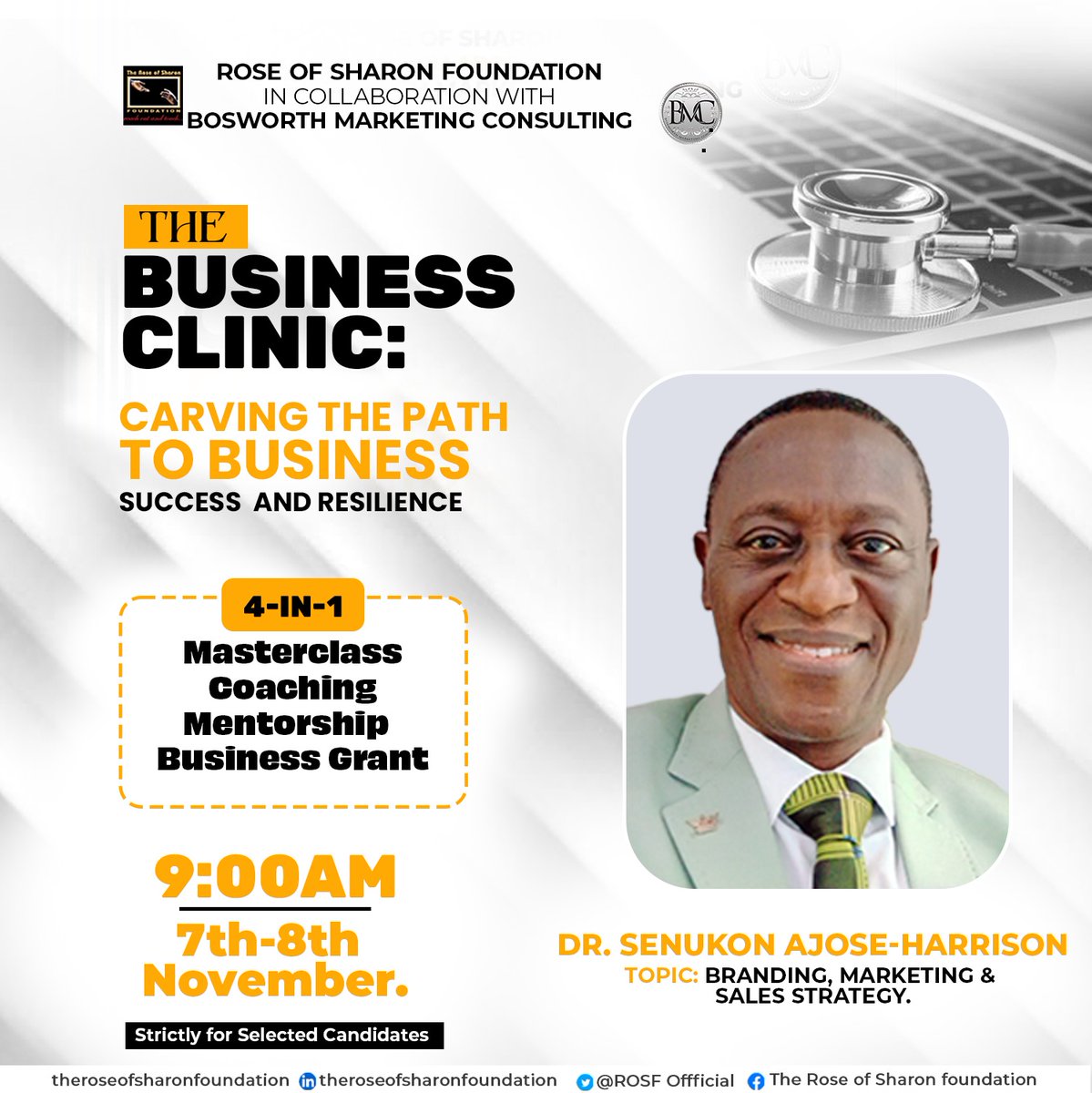 ROSFofficial's tweet photo. This year’s Business Clinic will feature an extraordinary lineup of facilitators, each a powerhouse of expertise and experience.

These remarkable individuals are here to guide our participants through the journey of growth, resilience, and strategic business success. https://t.co/6JQ1d9F6Cb