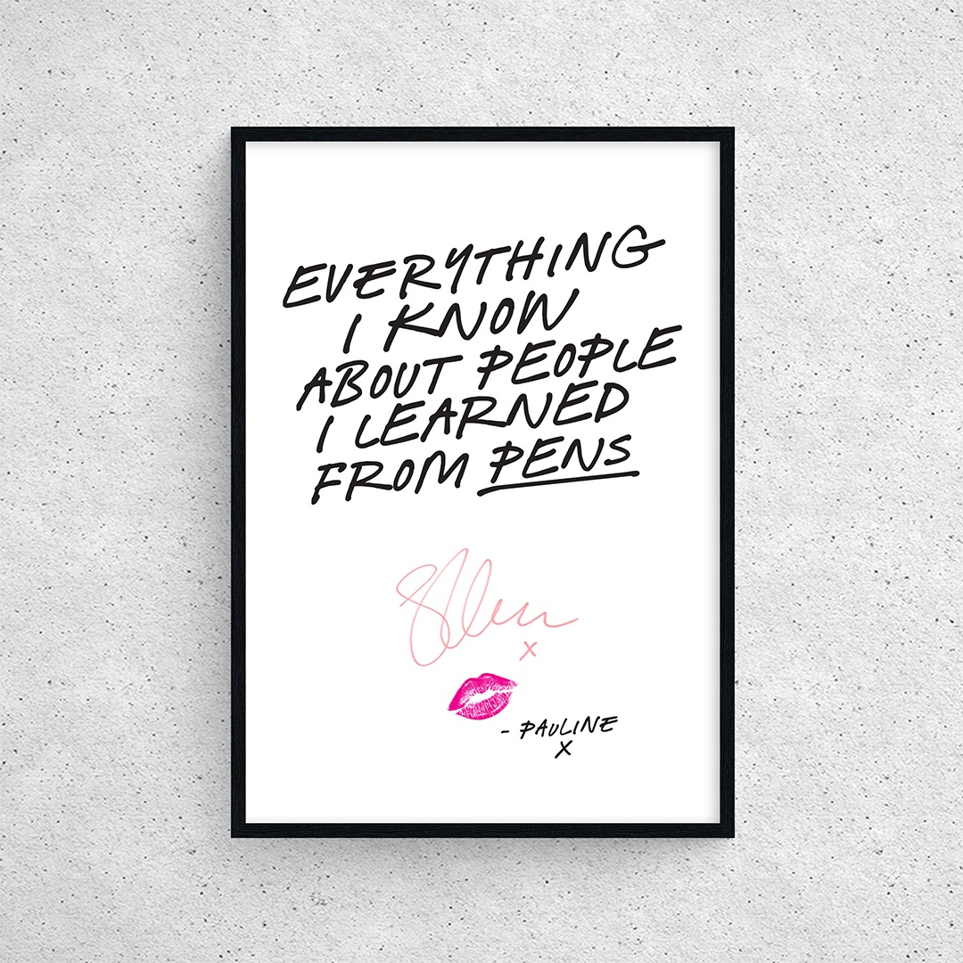 Steve Pemberton (@sp1nightonly) on Twitter photo Pauline's Pens print edition, signed by me in support of <a href="/TeenageCancer/">Teenage Cancer Trust</a>
A limited edition of 100 prints are available now on the Teenage Cancer Trust Store, follow this link to get yours: shop.teenagecancertrust.org/comedy-prints Pauline's Pens print edition, signed by me in support of <a href="/TeenageCancer/">Teenage Cancer Trust</a>
A limited edition of 100 prints are available now on the Teenage Cancer Trust Store, follow this link to get yours: shop.teenagecancertrust.org/comedy-prints