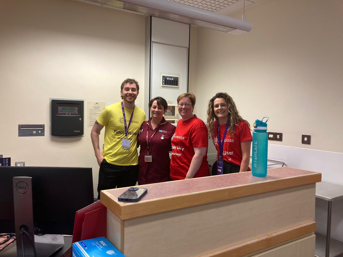 WesternHSCTrust's tweet photo. Our Social Work encompass Lead Joan, Nursing &amp; Midwifery encompass Lead Fiona and two encompass Lead Nurses Megan and Eilish are supporting @NHSCTrust #encompassNI Go-Live at Causeway Hospital today, supporting NHSCT colleagues on their first day of using the new encompass system https://t.co/P1AxZUTgBE