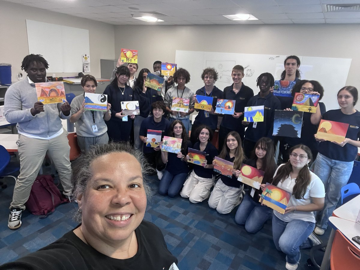 jolly_sci's tweet photo. @mastfiubbc students zen painting culminating activity for literary work in partnership with Sophia Lacroix @FiuGffnhelp. Thank you Ms. Carmona 10th grade English classes. #goodvibes
#YourBestChoiceMDCPS 🎨 🧜🏽‍♀️ https://t.co/CqZ9id4F59