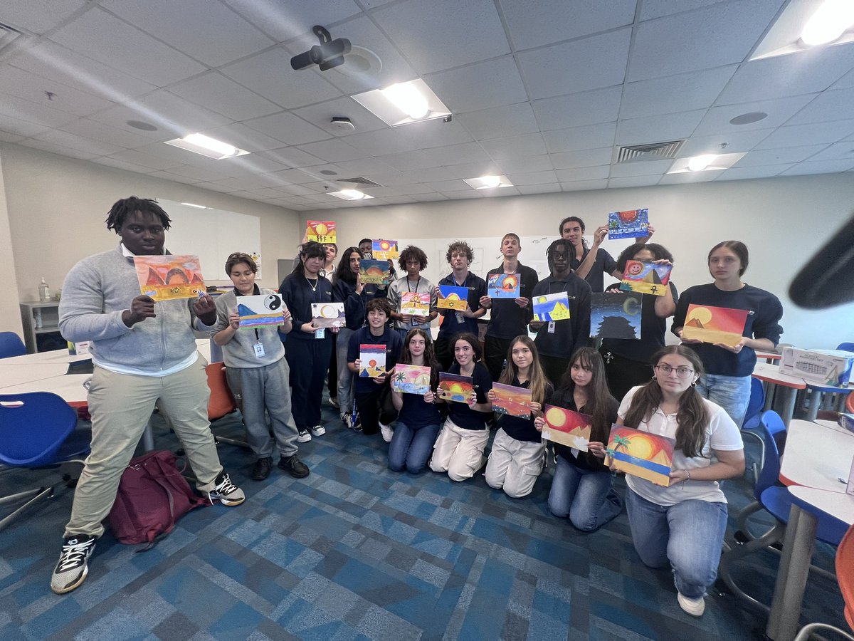 jolly_sci's tweet photo. @mastfiubbc students zen painting culminating activity for literary work in partnership with Sophia Lacroix @FiuGffnhelp. Thank you Ms. Carmona 10th grade English classes. #goodvibes
#YourBestChoiceMDCPS 🎨 🧜🏽‍♀️ https://t.co/CqZ9id4F59