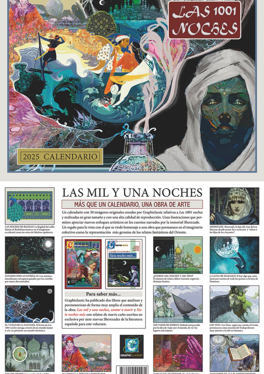 Este finde en XVI Festival Sui Géneris de Matadero os presentaremos nuestros propios calendarios 2025 📆 Se trata de un total de 30 páginas para recrearte en los paisajes más fantásticos de la literatura, con ilustraciones originales 🖼️ ¡y a todo color! ¡Ven a vernos 8, 9 y 10!😍