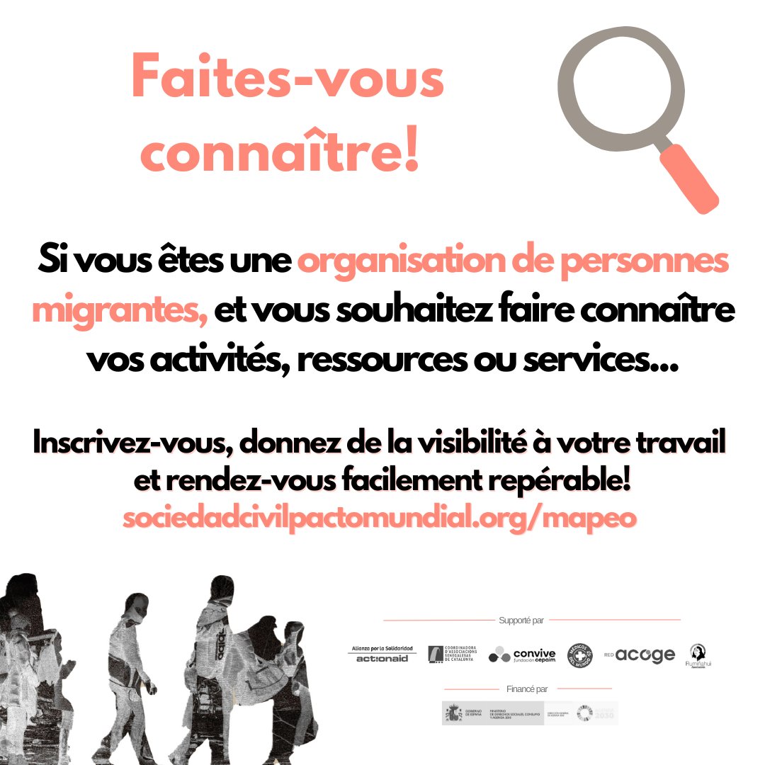 REDACOGE's tweet photo. 📍¿A qué sería útil tener en un mapa todas las organizaciones de personas migrantes que ofrecen actividades, servicios y recursos? 
🟠Si eres una organización liderada por personas migrantes rellena este formulario para visibilizar vuestro trabajo https://t.co/xCjRhwGk0l https://t.co/iN86neTmG4