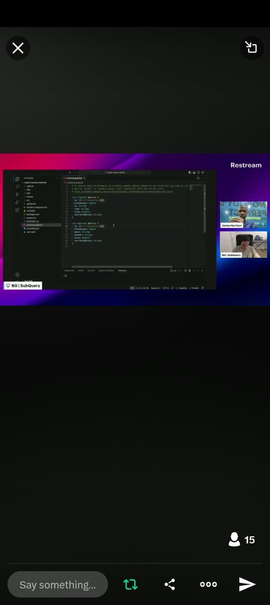 Asset Chain x Subquery Workshop 
🚀🚀 x.com/i/broadcasts/1…