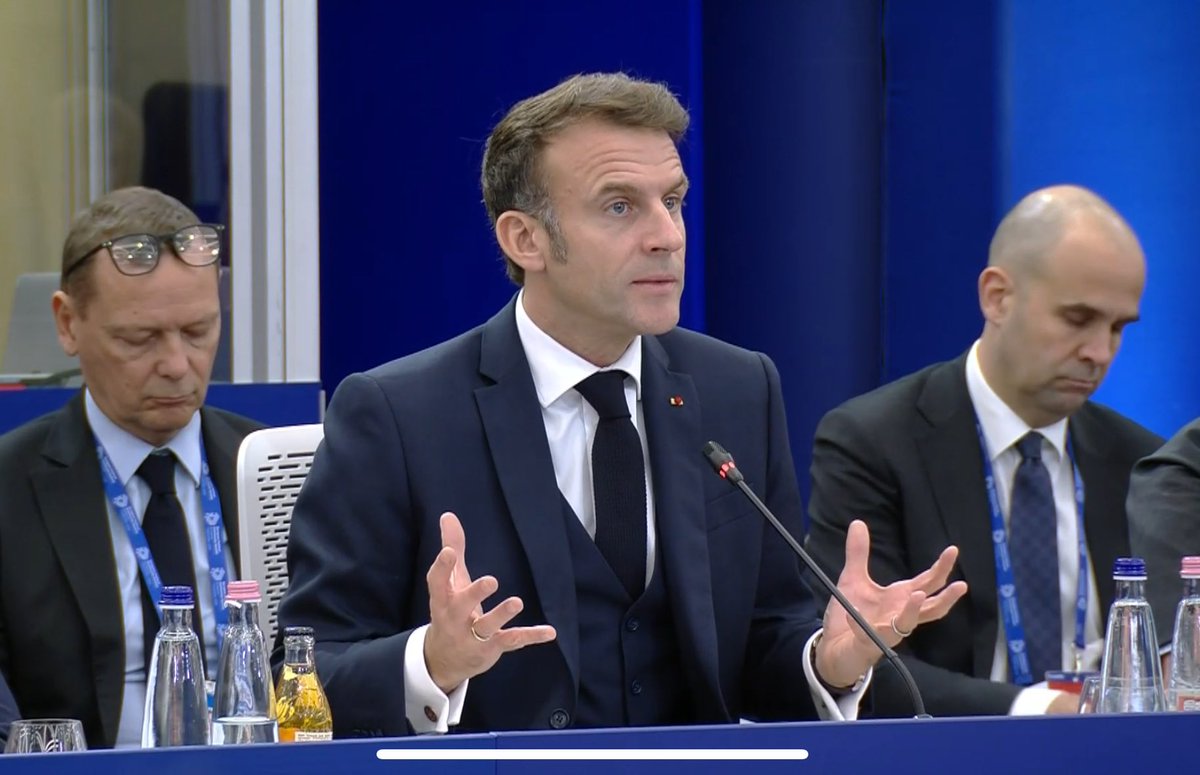 DaveKeating's tweet photo. At Orban's #EPC summit in Budapest, 🇫🇷President @EmmanuelMacron makes an impassioned plea for European sovereignty in response to the 🇺🇸election of Donald #Trump, which he says is "a decisive moment in European history".

Europe must "decide whether we are going to defend the interests of Europeans" or be servants of others, he says. 

"Is our history going to be written by Vladimir Putin,with his invasions? Or by America with its elections? Or by Chinese technology?”

“We must take steps to write [European] history ourselves. That doesn’t mean an unconditional Atlanticism or abandoning our alliances or surrendering to uncontrolled nationalism”

By uniting, "we can shape our future, rather than become merely customers of others," Macron says. The alternative is continuing dependence on the whims of American voters.

https://t.co/PjuggNyzYu