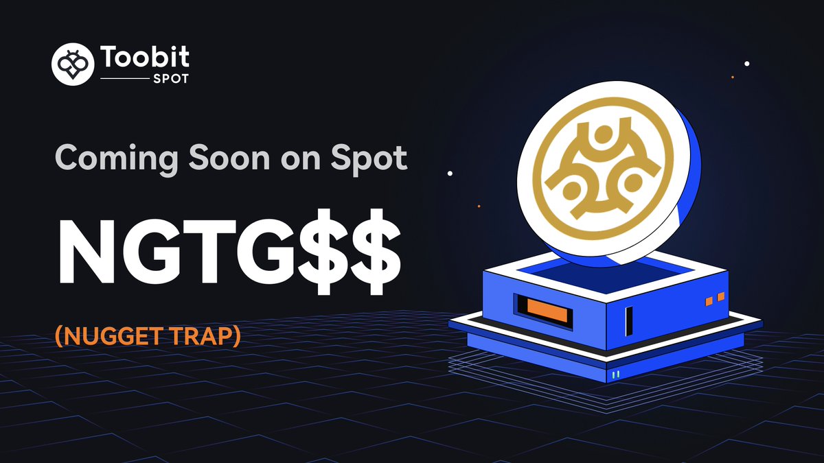 Toobit_official's tweet photo. 🌟 Countdown starts! $NGTG (#NuggetTrap) will be available on Toobit Spot soon. Stay tuned for updates and prepare to trade! 📈✨ 

#Crypto #Cryptomarket https://t.co/kxmSLzLGbT