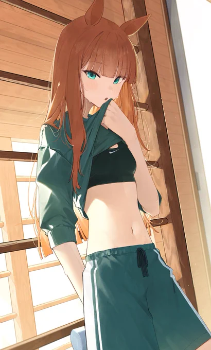 ギリまだ #いいおなかの日 なのでいいおなかお持ちのスズカさんを 