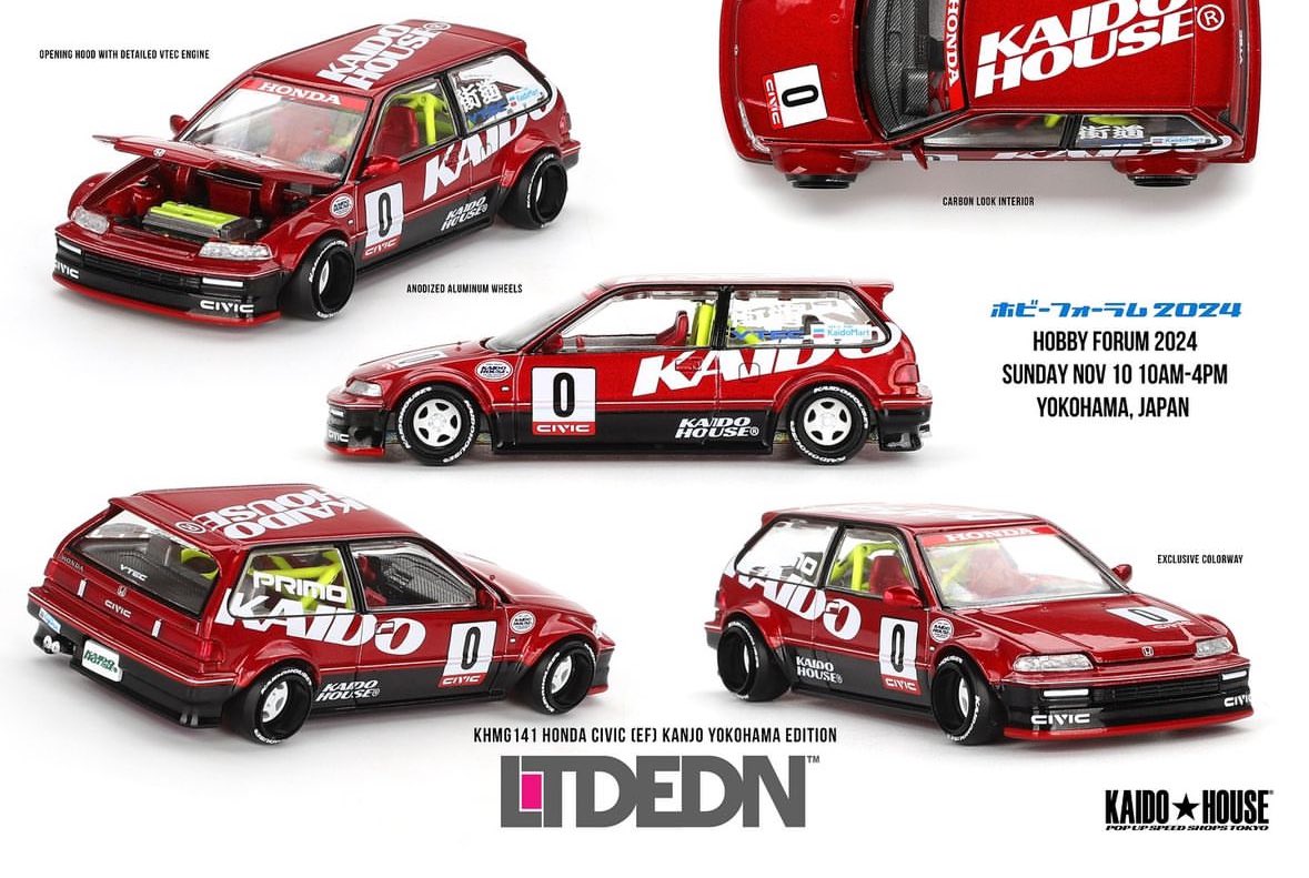 TSM 1/64 KAIDO HOUSE CIVIC ホビーフォーラム限定 Kaido House Honda Civic (EF) Kaido Works LTDEDN (LA Diecast