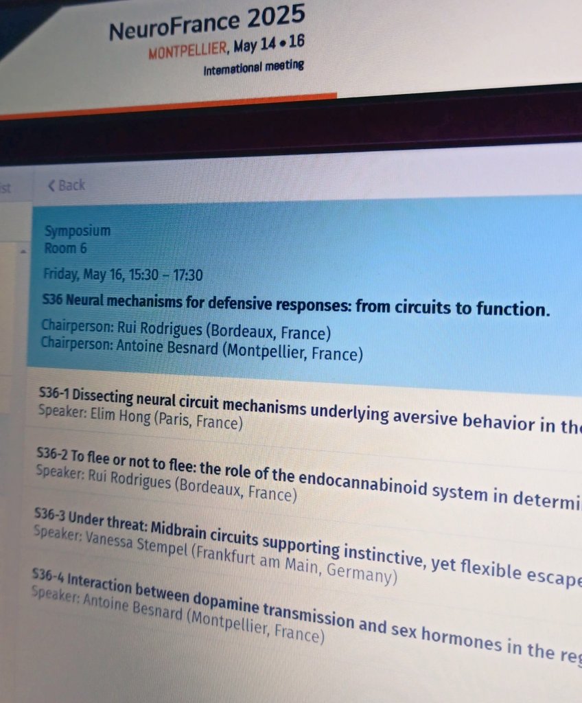 Excited to organize and co-chair this symposium together with <a href="/AntoineBesnard_/">Antoine Besnard</a> in the next <a href="/SocNeuro_Tweets/">Société des Neurosciences</a> NeuroFrance 2025!!! And with extraordinary panelists @ElimHong1 and @avstempel 😁 see you next year in Montpellier!