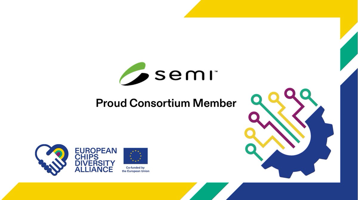 We’re excited to introduce @SEMIEurope as a member of the #ECDA Consortium! 🎉🤝

SEMI Europe is the regional arm of the global microelectronics industry association SEMI. 

Learn about them 👉semi.org/eu
Learn more about ECDA 👉 lnkd.in/e5NbXaWB

#DEI #ECDA