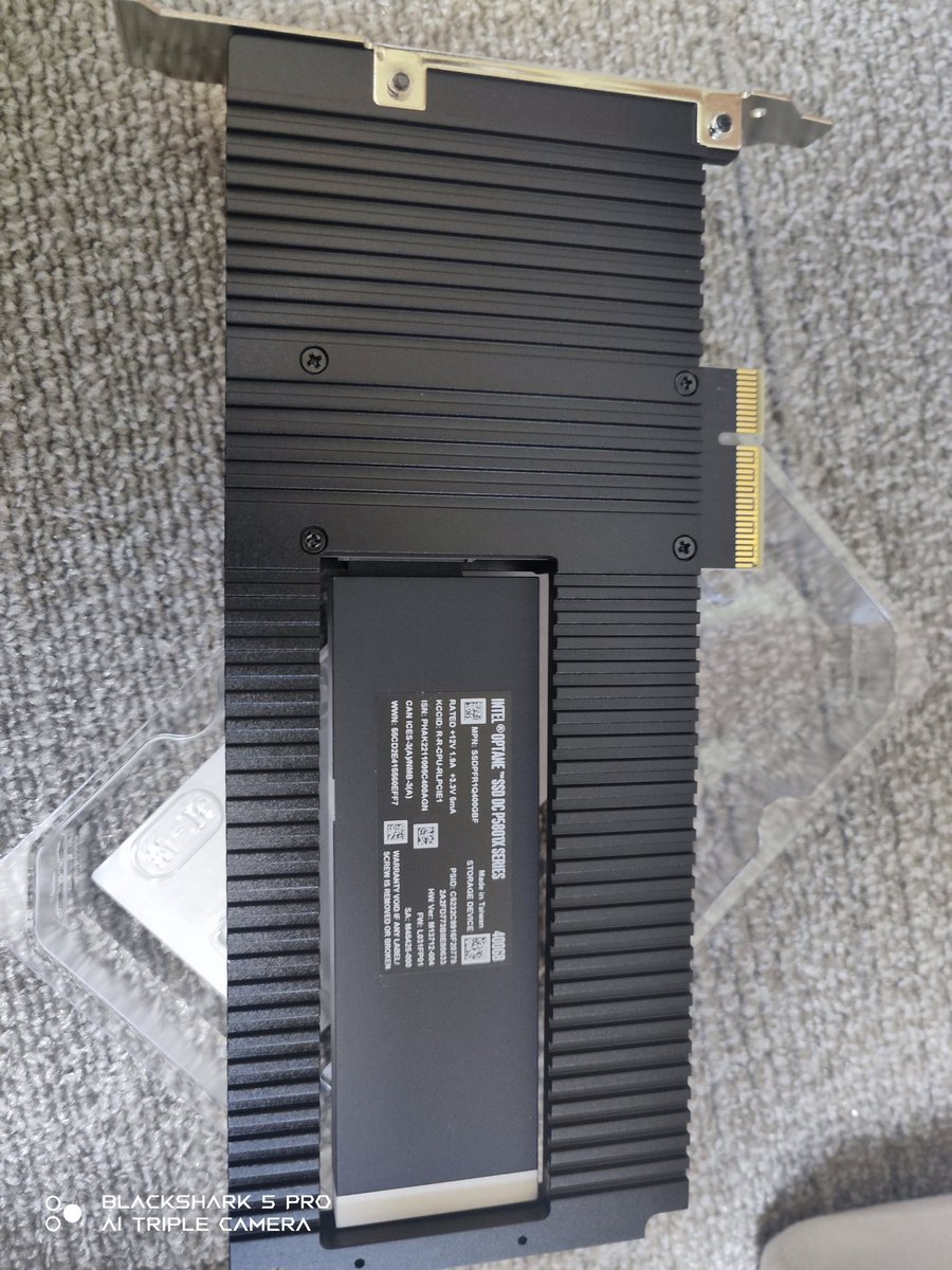 アリエクからOPTANE P5801XとPCIEアダプタが届いたよ 今ならセールで