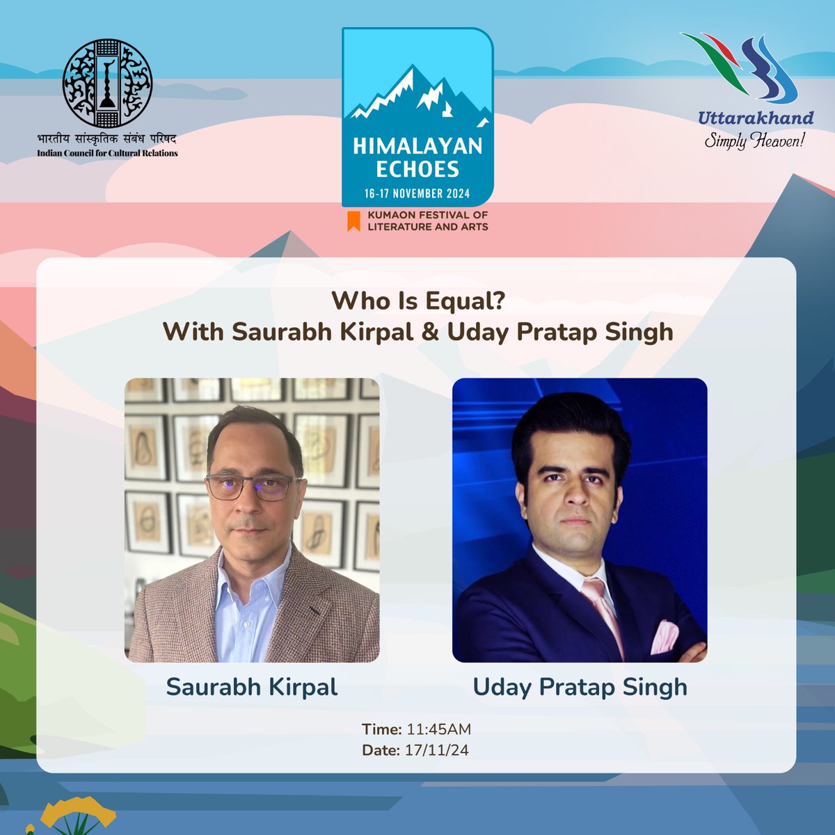 Himalayan Echoes (@himalayanechoes) on Twitter photo Equality reveals itself in many forms. Saurabh Kirpal’s third book elucidates the constitutional insights into equality in various facets of employment, business, women, politics, religion and gender that encompass the making of a nation.
<a href="/KirpalSaurabh/">saurabh kirpal</a> Equality reveals itself in many forms. Saurabh Kirpal’s third book elucidates the constitutional insights into equality in various facets of employment, business, women, politics, religion and gender that encompass the making of a nation.
<a href="/KirpalSaurabh/">saurabh kirpal</a>