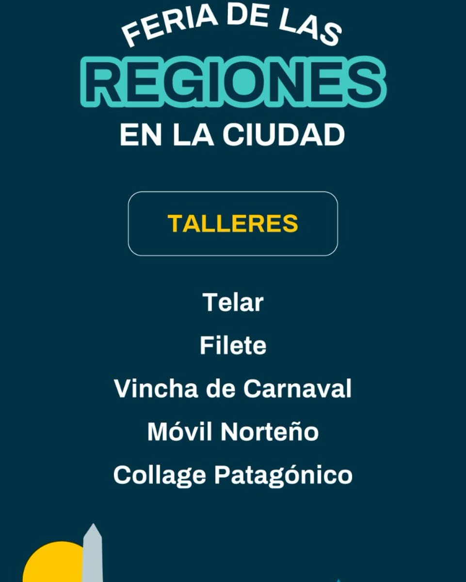 Mendoza presente en la Feria de las Regiones de la Ciudad.🍇
El domingo 10 de noviembre de 12 a 19 hs. te esperamos en Av. De Mayo.
Y si te quedaste con sabor a poco te invitamos a Típicamente Mendocino del 11 al 15 de noviembre en Casa de Mendoza de 10 a 18 hs. 
Los esperamos!