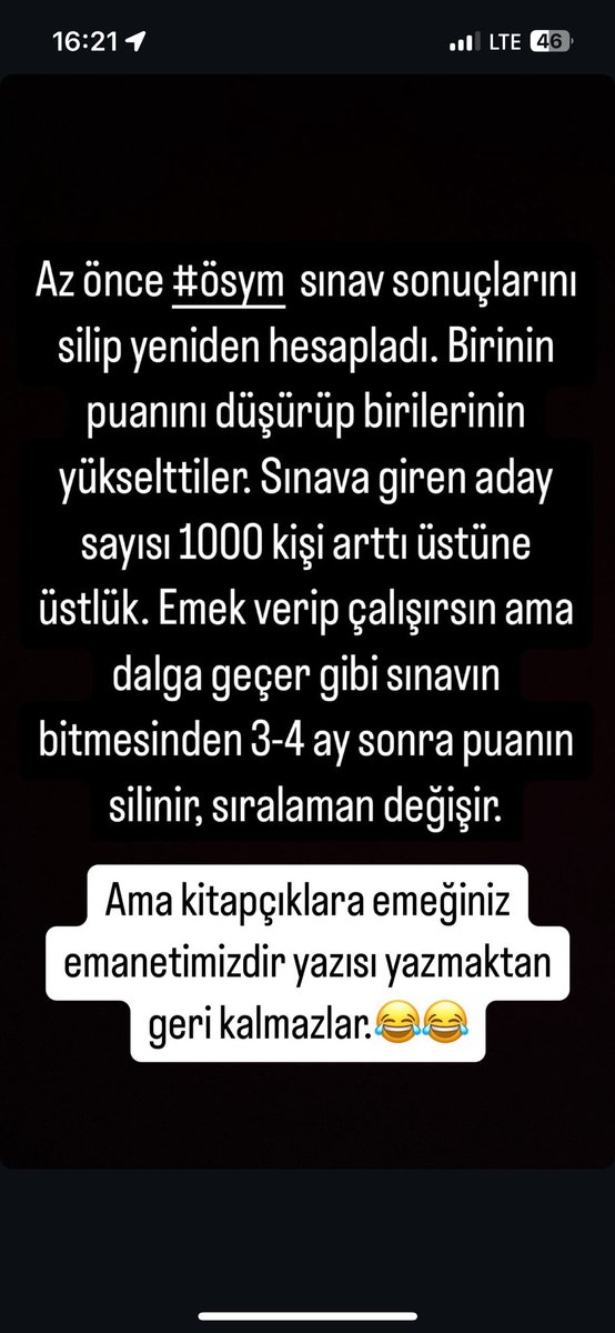 _elifkraa's tweet photo. Böyle bir şey nasıl olur 
#ösym https://t.co/jLNXMBNPd6