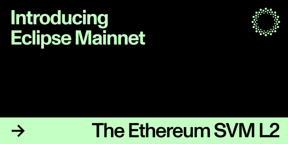 1/

What is Eclipse ❓

Eclipse is an ETH L2 solution that's designed to tap into the Solana Virtual Machine (SVM) for better speed &amp; scalability

The SVM allows for higher throughput, local fee markets, and smarter state management - crucial for handling more intensive Apps