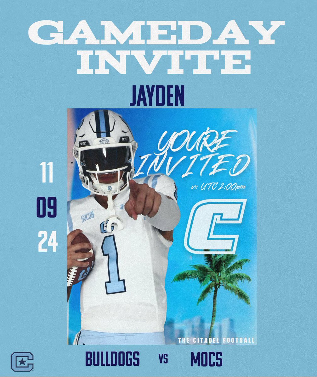 Jayden Hodgdon (@hodgdonjayden) on Twitter photo Thank you <a href="/CitadelFootball/">The Citadel Football</a> and <a href="/CoachCoax17/">Tony Coaxum</a> for the Game Day invite!
<a href="/CNendick25/">Chris Nendick</a> <a href="/Chris_Sailer/">Chris Sailer Kicking</a> @GenevaViking <a href="/CoachGrady27/">Coach Grady</a> Thank you <a href="/CitadelFootball/">The Citadel Football</a> and <a href="/CoachCoax17/">Tony Coaxum</a> for the Game Day invite!
<a href="/CNendick25/">Chris Nendick</a> <a href="/Chris_Sailer/">Chris Sailer Kicking</a> @GenevaViking <a href="/CoachGrady27/">Coach Grady</a>