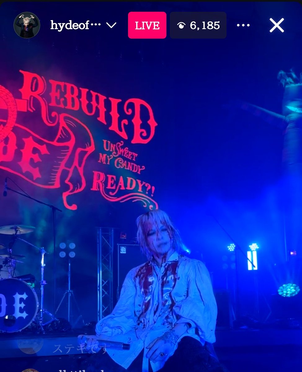 nistx_'s tweet photo. The signal is lost just before the 🥀🩸🥹❤️🔥✨
Thank you ❤️🔥✨
#HYDE
#HYDEINSIDELIVE2024WORLDTOUR
#HK #MacPhersonStadium
#MidnightCelebration #LastSong
❤️🔥❤️🔥❤️🔥 https://t.co/Pio9NQYjoJ