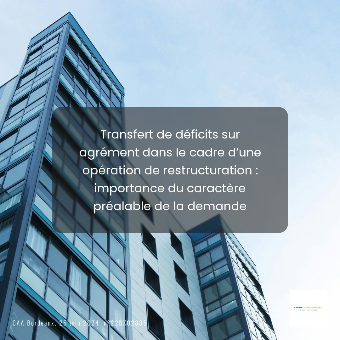 CabinetGsell's tweet photo. ⏳ Transfert de déficits dans le cadre d’une TUP : quel délai pour la demande d’agrément ? ❗ Rappel : Dans le cadre du régime spécial applicable aux fusions et opérations similaires, la société absorbante peut, sous certaines conditions, profiter du transfert des (1/6) https://t.co/b4Lm9yE5i4
