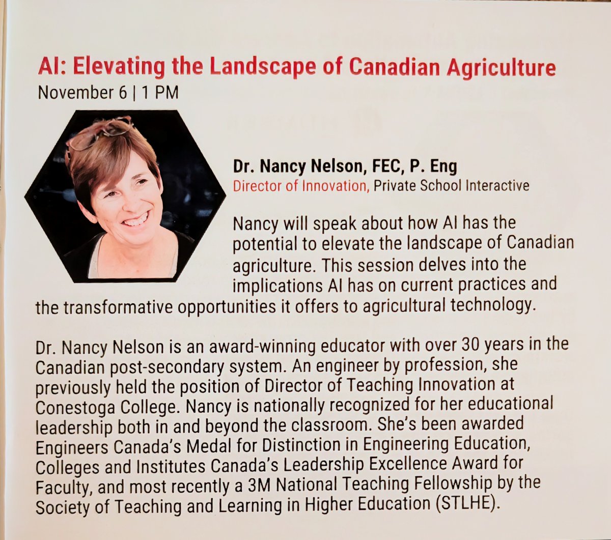 Nancy Nelson 🚢 (@profnancynelson) on Twitter photo Had a great time at yesterday's Agricultural Manufacturers of Canada Annual Trade Show and Expo. I had the opportunity to share ideas on how tech and engineering companies can integrate AI into their organizations, workflow and products. #AMCElevate <a href="/AMCshortlinecda/">AMC - Agricultural Manufacturers of Canada</a> Had a great time at yesterday's Agricultural Manufacturers of Canada Annual Trade Show and Expo. I had the opportunity to share ideas on how tech and engineering companies can integrate AI into their organizations, workflow and products. #AMCElevate <a href="/AMCshortlinecda/">AMC - Agricultural Manufacturers of Canada</a>