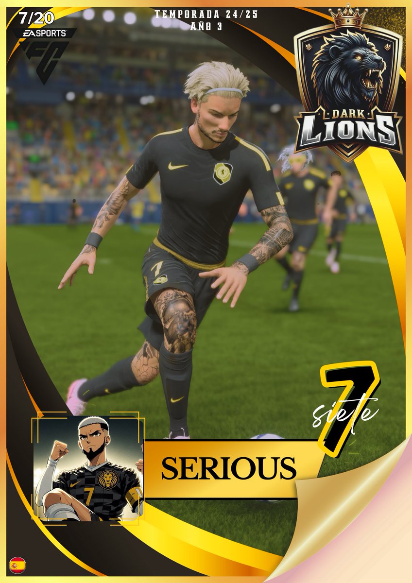 Dark Lions CF • 🖤💛 • 🦁👑 (@darklionscf) on Twitter photo Al pie del cañón desde el primer día, es uno de los capitanes más longevos.
Conocido como Magic cuando jugaba en el centro del campo y ahora reconvertido en carrilero, se presenta con ganas de demostrar su potencial pegado a la línea de cal.
- SERIOUS • 7 - (7/20) ✨
<a href="/MagicVfp/">𝐀𝐃𝐑 / Serious •••</a> Al pie del cañón desde el primer día, es uno de los capitanes más longevos.
Conocido como Magic cuando jugaba en el centro del campo y ahora reconvertido en carrilero, se presenta con ganas de demostrar su potencial pegado a la línea de cal.
- SERIOUS • 7 - (7/20) ✨
<a href="/MagicVfp/">𝐀𝐃𝐑 / Serious •••</a>